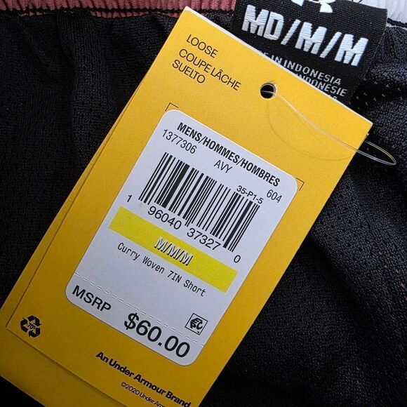 Under Armour Curry Woven Colorblock 7” Basketball Shorts Men's M New 1377306-604 - Picture 7 of 7